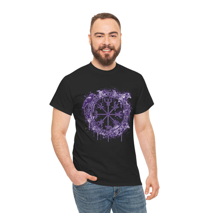 Vegvísir Compass Graphic Tee Purple
