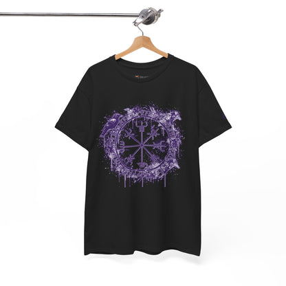 Vegvísir Compass Graphic Tee Purple