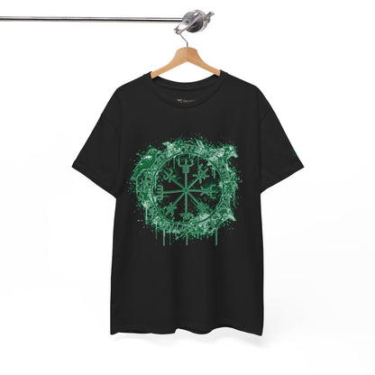 Vegvísir Compass Graphic Tee Green