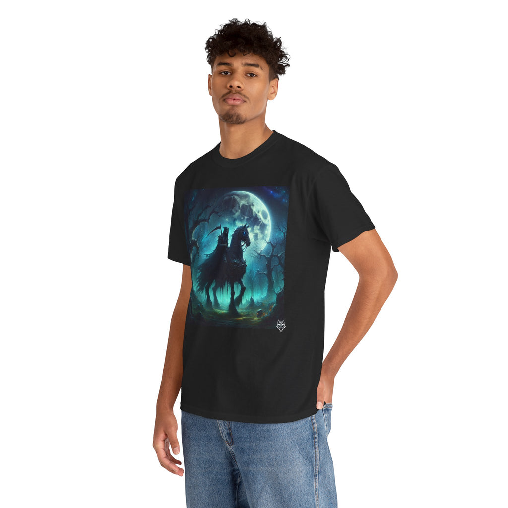 Horseman Silhouette T-Shirt — Midnight Moon Gothic Rider Tee