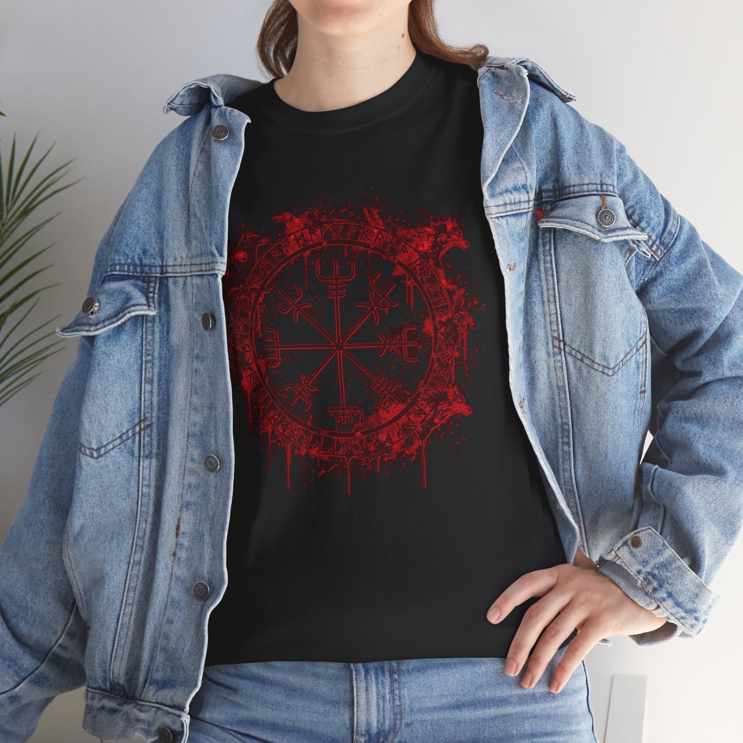 Vegvísir Compass Graphic Tee Red