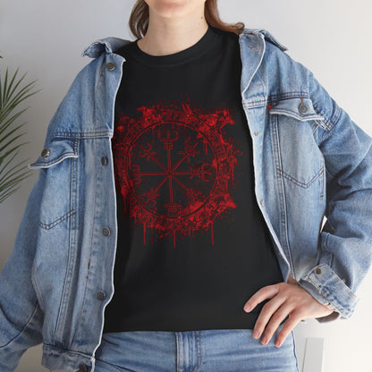 Vegvísir Compass Graphic Tee Red