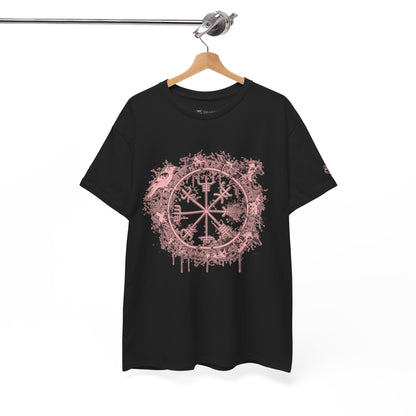 Vegvísir Compass Graphic Tee Pink