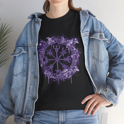 Vegvísir Compass Graphic Tee Purple