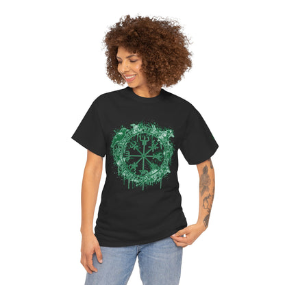 Vegvísir Compass Graphic Tee Green