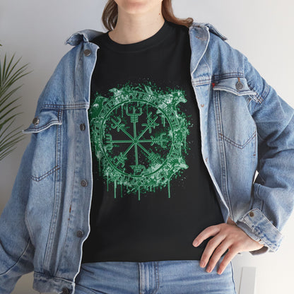 Vegvísir Compass Graphic Tee Green