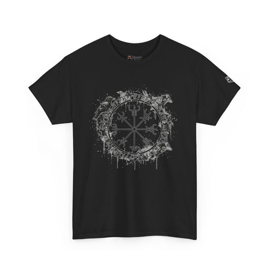 Vegvísir Compass Graphic Tee Black & White