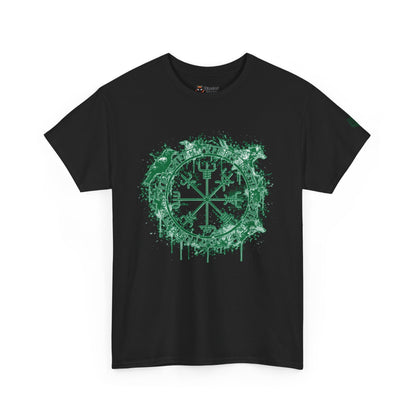 Vegvísir Compass Graphic Tee Green