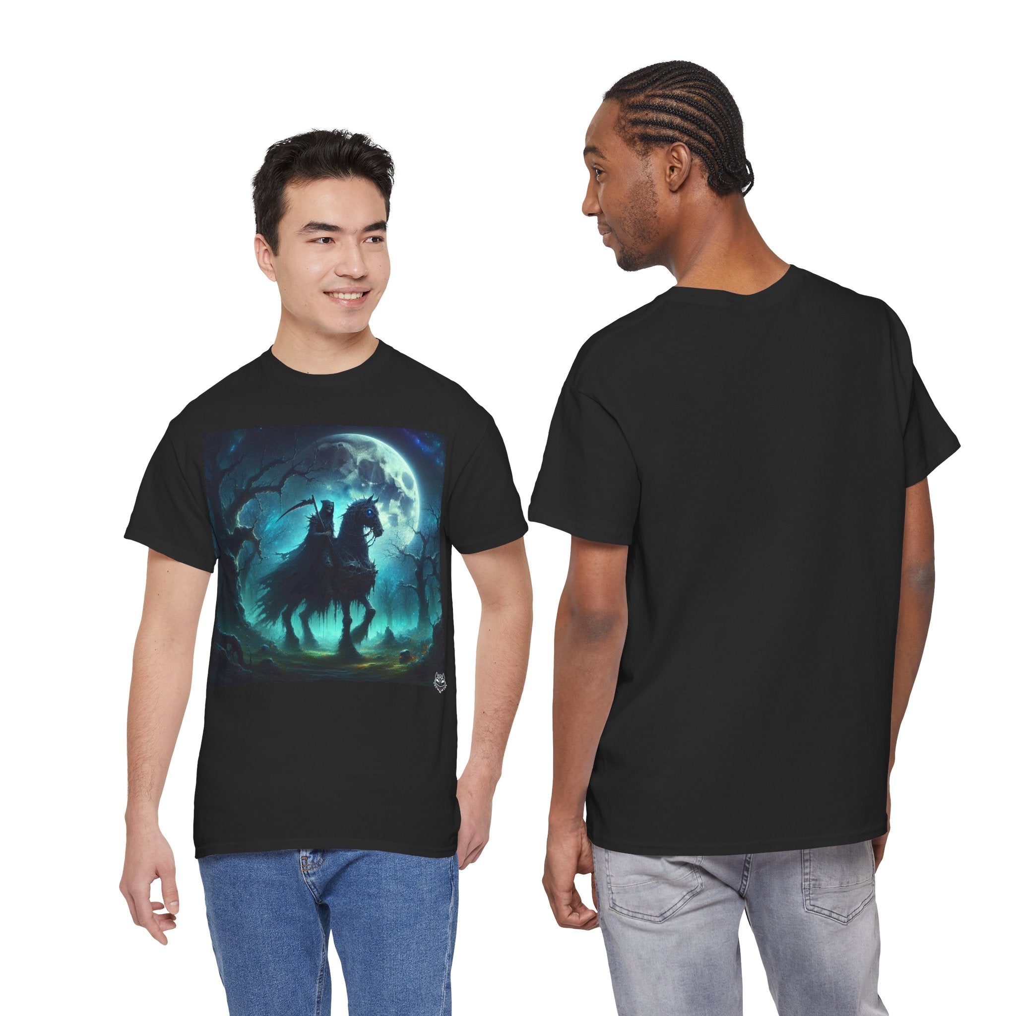 Horseman Silhouette T-Shirt — Midnight Moon Gothic Rider Tee