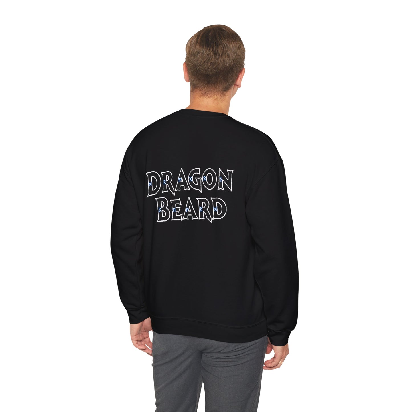 Epic Fantasy Dragon Battle Graphic Crewneck Sweatshirt —