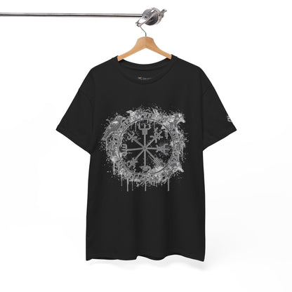 Vegvísir Compass Graphic Tee Grey