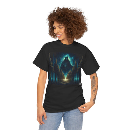 Mystic Forest Graphic Tee — Hooded Phantom Nightscape T-Shirt