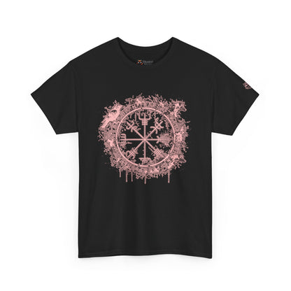 Vegvísir Compass Graphic Tee Pink