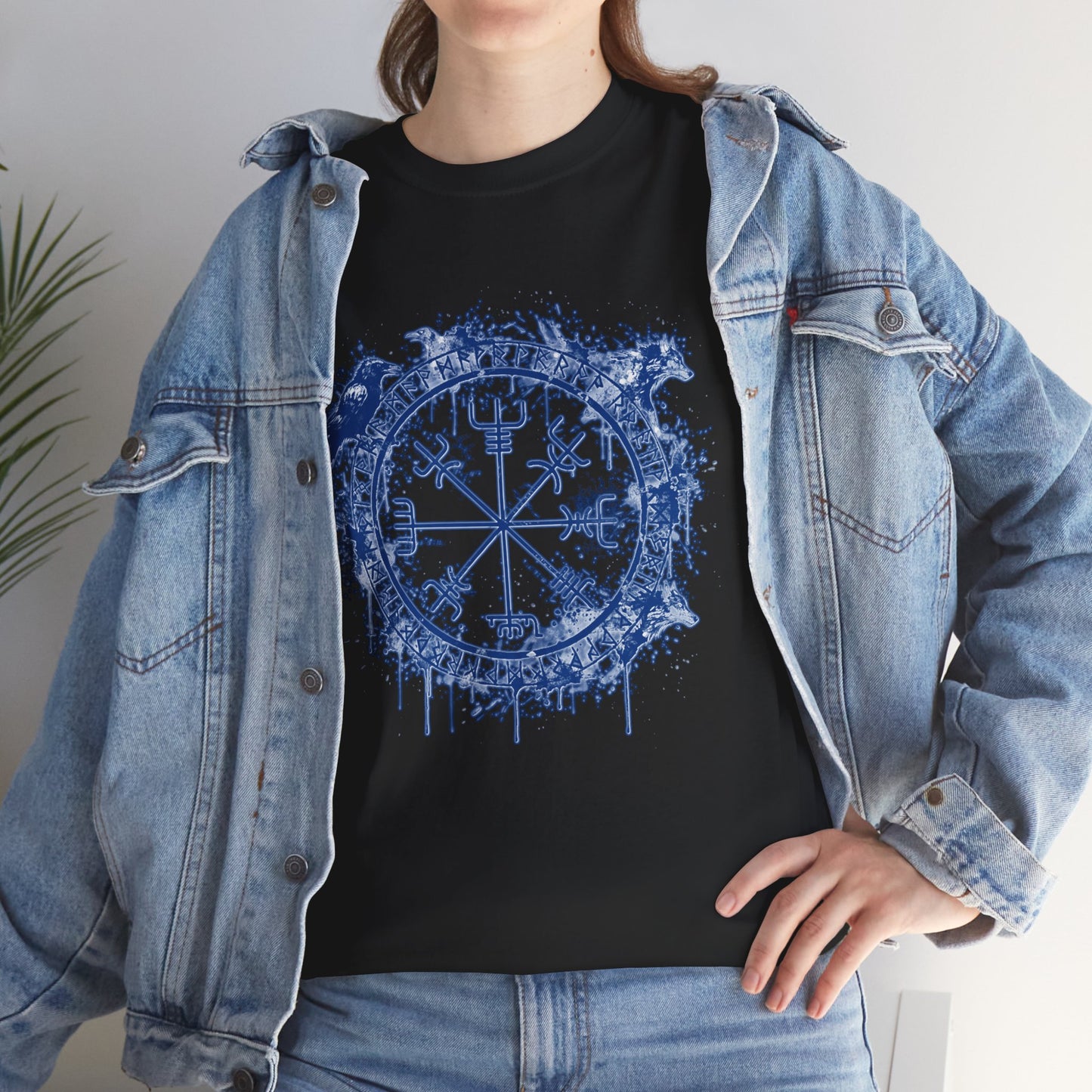 Vegvísir Compass Graphic Tee Blue