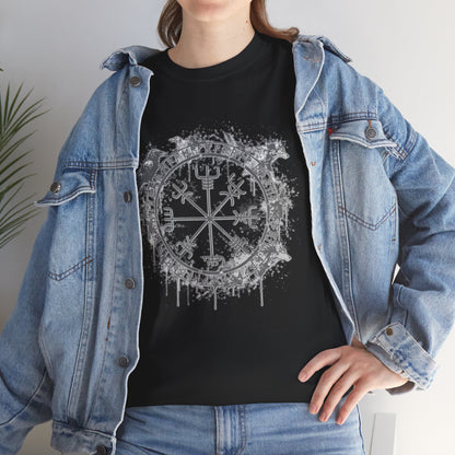 Vegvísir Compass Graphic Tee Grey