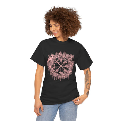 Vegvísir Compass Graphic Tee Pink