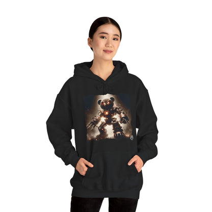 Dragon Beard Hoodie — Dark Fantasy Teddy Robot Graphic Sweatshirt