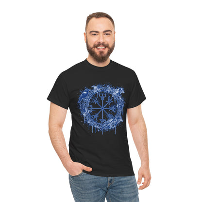 Vegvísir Compass Graphic Tee Blue