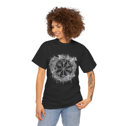 Vegvísir Compass Graphic Tee Grey