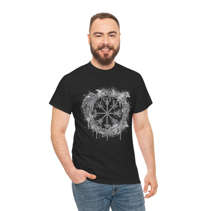 Vegvísir Compass Graphic Tee Grey